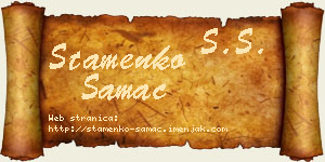 Stamenko Samac vizit kartica